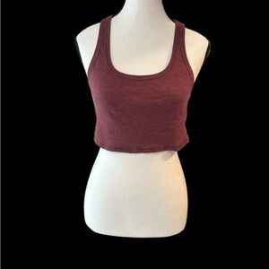 Free People Maroon Crop Top